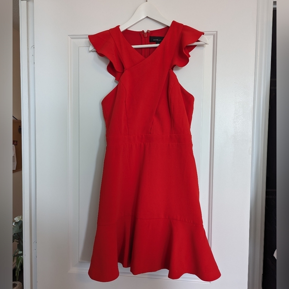 Red Frill Dress - Picture 1 of 4